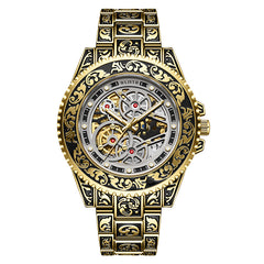 New Stylish Luminous Mens Fully Automatic Mechanical Watch A Trendy Vintage Timepiece