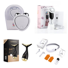 Portable Facial Micro-current Beauty Instrument For Lifting Thinning And Reducing Edema With Double Roller Massager
