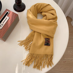 Versatile Solid-Color Warm Scarf For Women