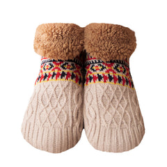 Cozy Fleece Bootie Slipper Socks Non-Slip Indoor Wear For Women And Men