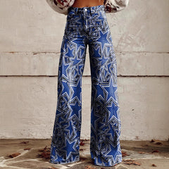 Women's Simple Pants With A Printed Pattern