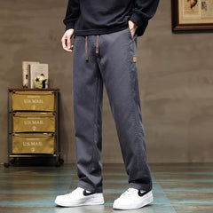SpringAutumn Men's Casual Loose Straight Leg Trousers