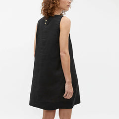 Sleeveless Casual Commuter Crew-neck Dress