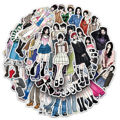 50 Hand-painted Fashion Wear Graffiti Personalized Cartoon Goka DIY Water Cup Luggage Stickers