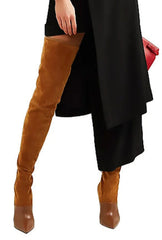 Sexy Overknee-Stiefel mit Stretchanteil und hohem Absatz für Damen