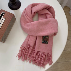 Versatile Solid-Color Warm Scarf For Women