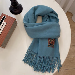 Versatile Solid-Color Warm Scarf For Women