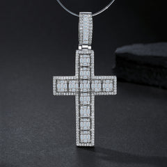 A Luxurious And Fashionable Minimalist Jewelry Pendant Necklace Set With Top-quality Moissanite, Made Of S925 Silver Electroplated With Platinum.