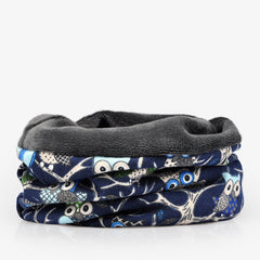 Fashion Men's And Women's Fashion Owl Print Riding Bib Hat Dual-use