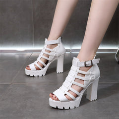 Cutout Sandals With Waterproof Platform And Fishmouth Design For Women