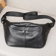 Leather Waist Bag Large Capacity Convenient For Men