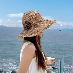 Lace Straw Sun Hat For Women