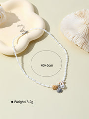 Starfish Woven Beach Shell Conch Bead Bracelet