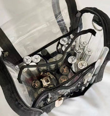 PCV Transparent Waterproof Portable Easy-to-Clean Cosmetic Bag