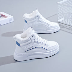 Fleece-lined High-top Insulated Casual Cotton Shoes