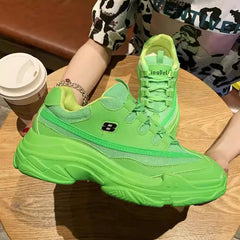 Ins Trendy Mesh Breathable Thick-soled Sneakers