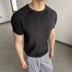 American-style Ribbed-texture Fitness Top