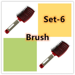 Hairbrush Anti Klit Brushy Haarborstel Women Detangler Hair Brush Bristle Nylon Scalp Massage Teaser Hair Brush Comb