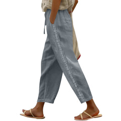 Womens Casual Pants Wide-leg Loose Fit