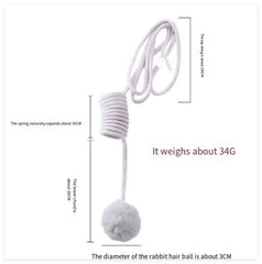 Cat Toy Self-Hi Sucker Spring Rabbit Hair Ball Interactive Play Pet Supplies Interactive Toys