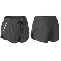 Women Quick Dry Fake 2 in 1 Reflective Running Shorts Girls Double-Deck Gym Yoga Fitness Jogging Workout Short Pants Custom Logo