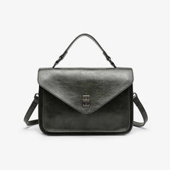 Oil-waxed Leather Vintage New Style Minimalist Fashionable Elegant Womens