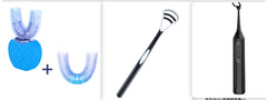 360 Degrees Intelligent Automatic Electric Toothbrush Waterproof U Type Tooth Brush Whitening Blue Light USB Charging