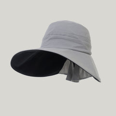 Cross-border Minimalist Light Board Vertical Stripe Wide-brimmed Sun Hat For Daily Outdoor Hiking And Climbing, Sun Protection Hat