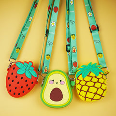Silicone Avocado Crossbody Bag Coin Purse