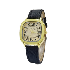 Retro Roman Dial Leather Strap Watch For Women