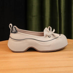 Summer Shallow-toe Heightening New Style All-Match Slip-on Retro Casual Thick-Soled Mom Shoes For Women