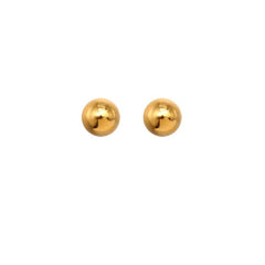 Golden Bean Earrings Womens Simple And Niche Style