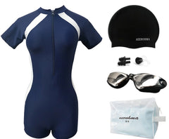 The new swimsuit for women in is a professional sport one-piece, flat-angle, conservative, skinny and full-length diving, long-sleeved hot spring swimsuit
