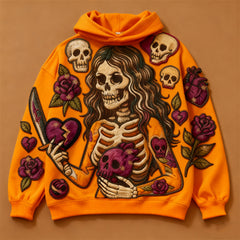 Fashion Casual Printed Polyester Sweater