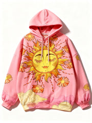 Fashion Casual Printed Polyester Sweater