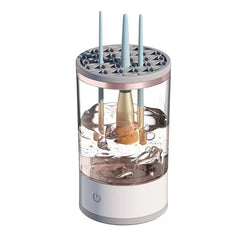Outil de nettoyage de pinceaux à paupières pour femmes, machine de nettoyage de pinceaux de maquillage électrique portable avec chargement USB, brosse cosmétique automatique