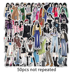 50 Hand-painted Fashion Wear Graffiti Personalized Cartoon Goka DIY Water Cup Luggage Stickers