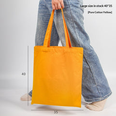 Pure Cotton Colored Portable Canvas Bag