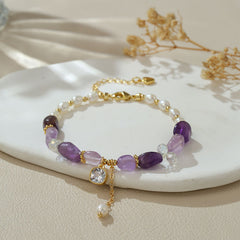 Natural Freshwater Pearl Bracelet Minimalist And Elegant Versatile Zircon Design
