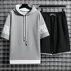 Loose Short-sleeved Hooded Sweater For Teenagers