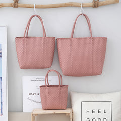 Women's Large-Capacity Woven PVC Beach Bag