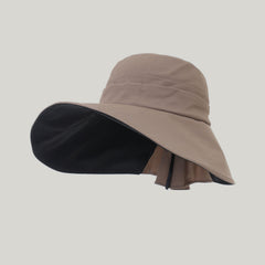 Cross-border Minimalist Light Board Vertical Stripe Wide-brimmed Sun Hat For Daily Outdoor Hiking And Climbing, Sun Protection Hat