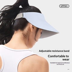 Wide-brimmed Brimless Sun Hat For Women UV-protective And Breathable