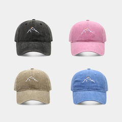 Neue Baseballkappe mit Stickerei „Mountain Peak Sunset“ (gewaschen)