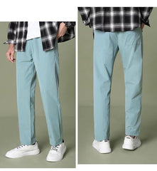 SpringAutumn All Match Stretchy Loose Cropped Suit Pants