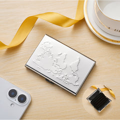 High-end Stainless Steel Cardholder With Map Engraving Designed To Prevent Demagnetization