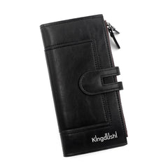 Fashion Minimalist Magnetic Buckle Multi-card Slot Zipper Bag