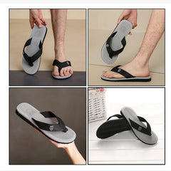 Fashion Slippers for Men Flip Flops Flat Sandals Summer Non-Slip Beach Slides Men Slippers Indoor House Shoes Man Male Slipper