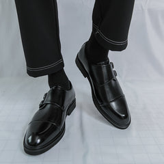 Pointed-toe Business Formal Leather Boots