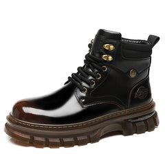 Fleece-lined Warm Cotton British Style Platform Boots